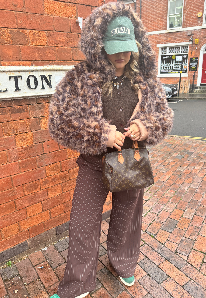 HAZELNUT STRIPE STAPLE TROUSER - 2XS HISSY FIT LTD