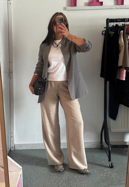 buttermilk straight leg trouser