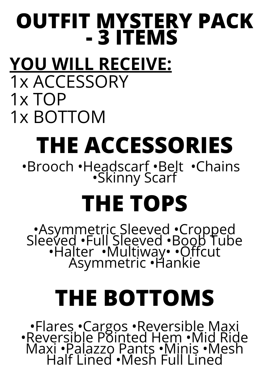 OUTFIT MYSTERY PACK (3 ITEMS)