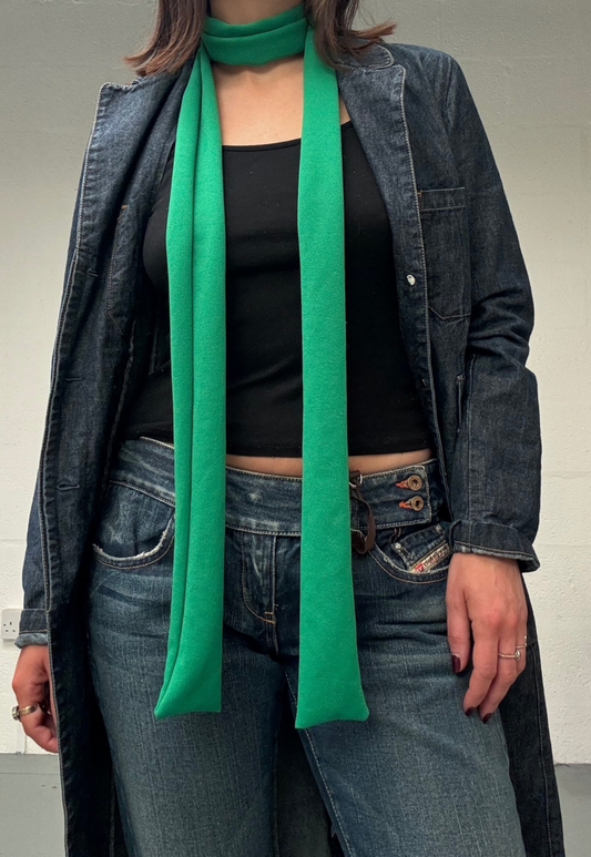 GREEN SKINNY SCARF - Default Title HISSY FIT LTD