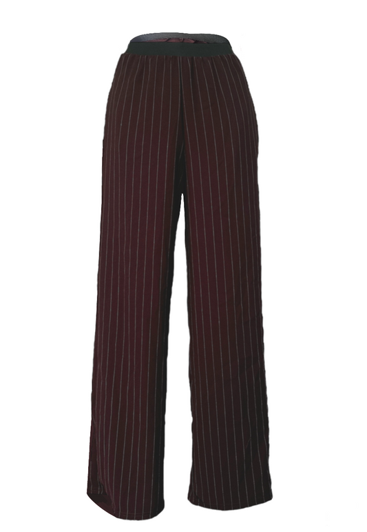 HAZELNUT STRIPE STAPLE TROUSER - 2XS HISSY FIT LTD