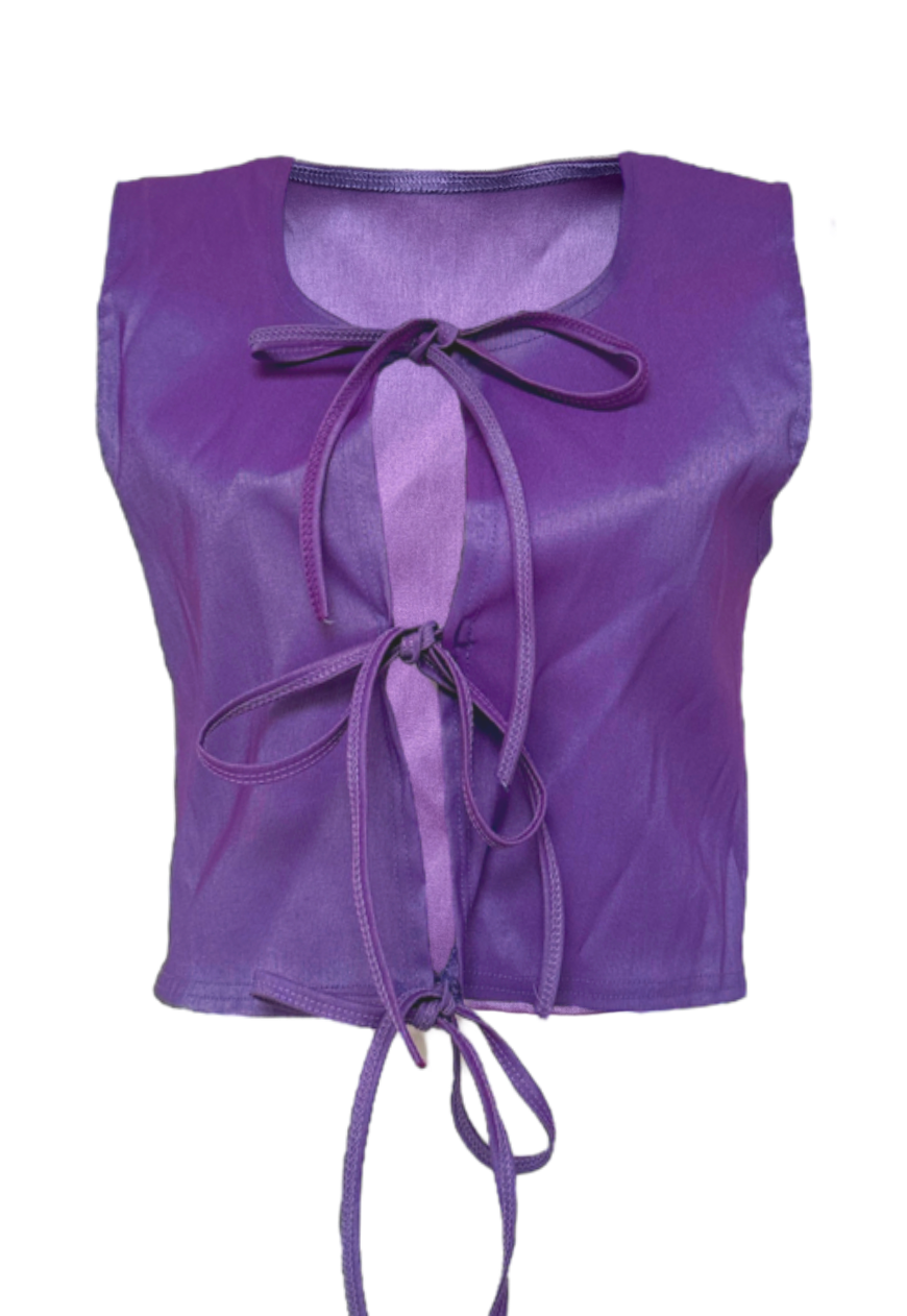 violet bengaline tie top *coming soon*