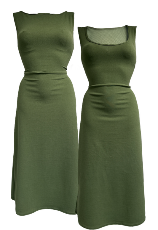MULTIWAY OLIVE CINCH MAXI DRESS - XS HISSY FIT LTD