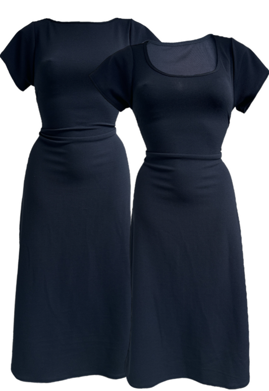 MULTIWAY MIDNIGHT CAP SLEEVE CINCH MAXI DRESS - XS HISSY FIT LTD