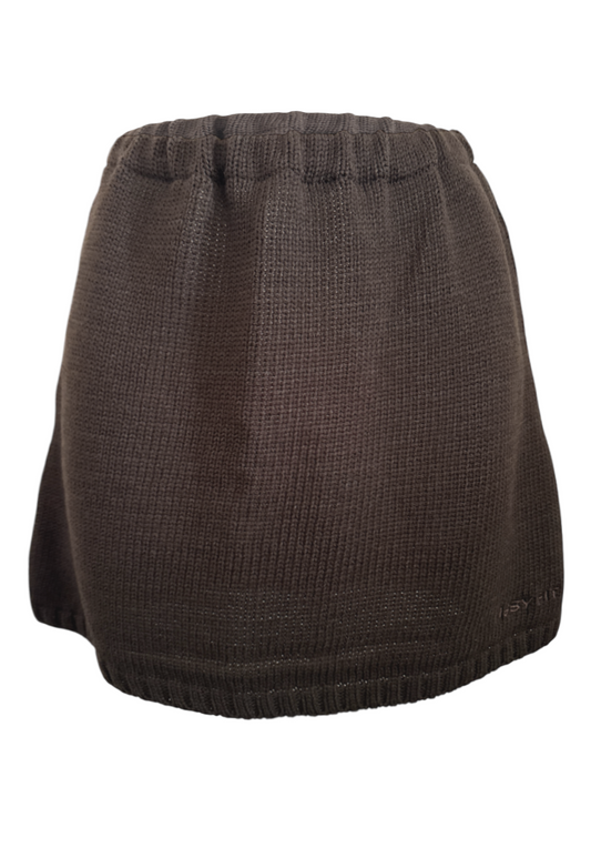 CHOCOLATE HISSY KNIT MINI SKIRT - S HISSY FIT LTD