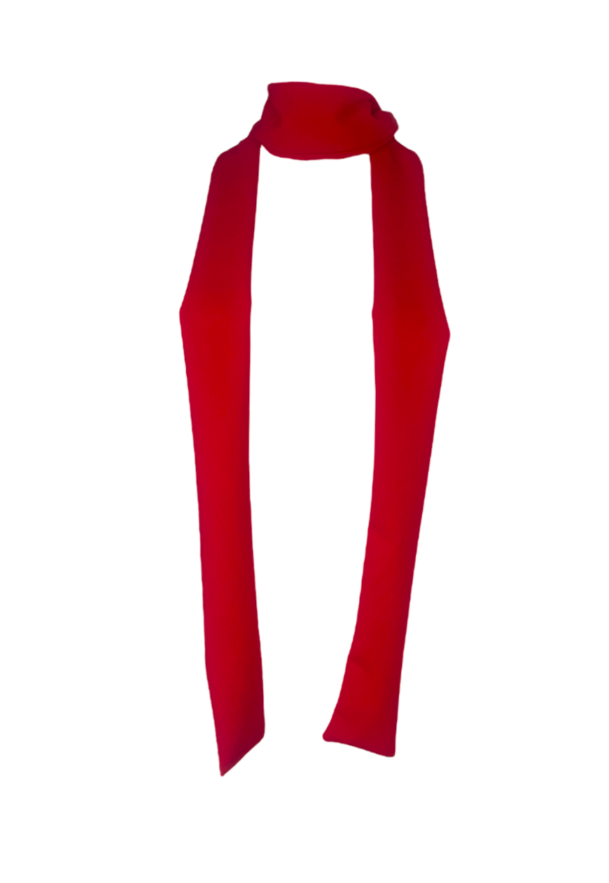 RED SKINNY SCARF