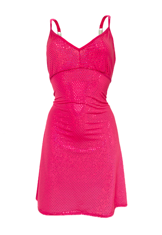 PINK HOLOGRAPHIC BARBIE DRESS - 2XS HISSY FIT LTD