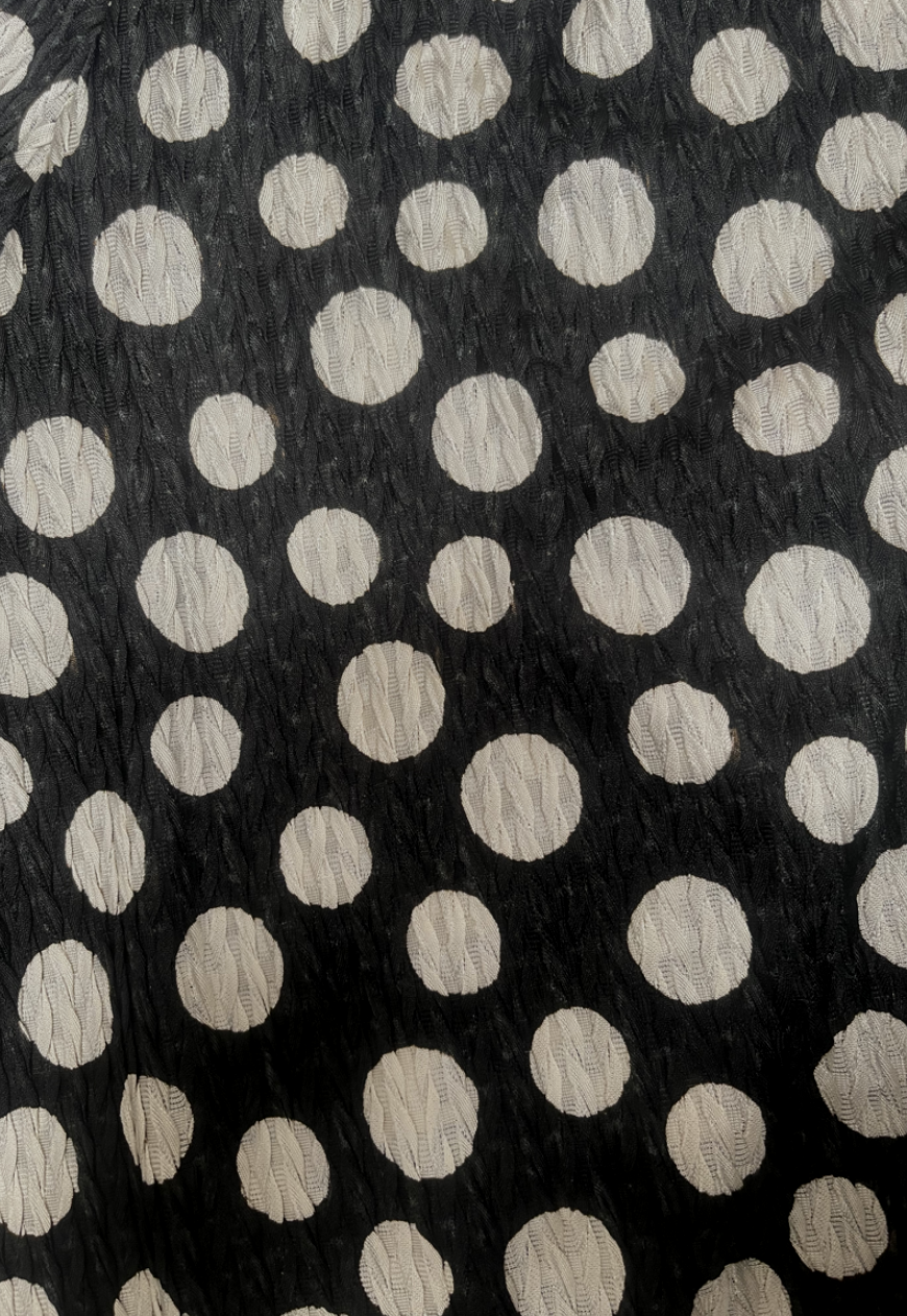 BLACK DOTTY PALAZZO TROUSERS