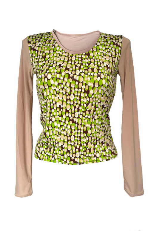 matcha latte sleeved top