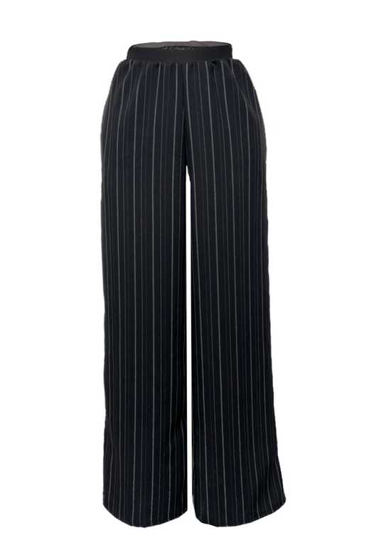 black/red stripe staple trouser