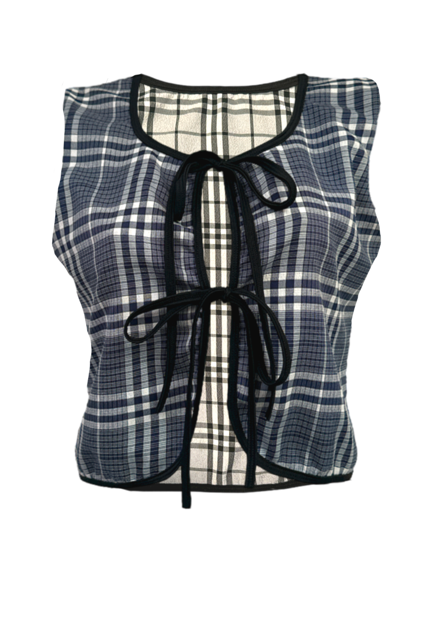 CHECK REVERSIBLE GILET - XS HISSY FIT LTD