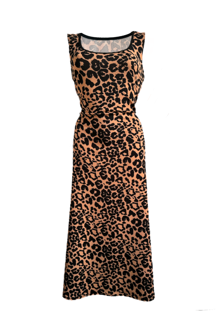 MULTIWAY BROWN LEOPARD CINCH MAXI DRESS - 2XS HISSY FIT LTD