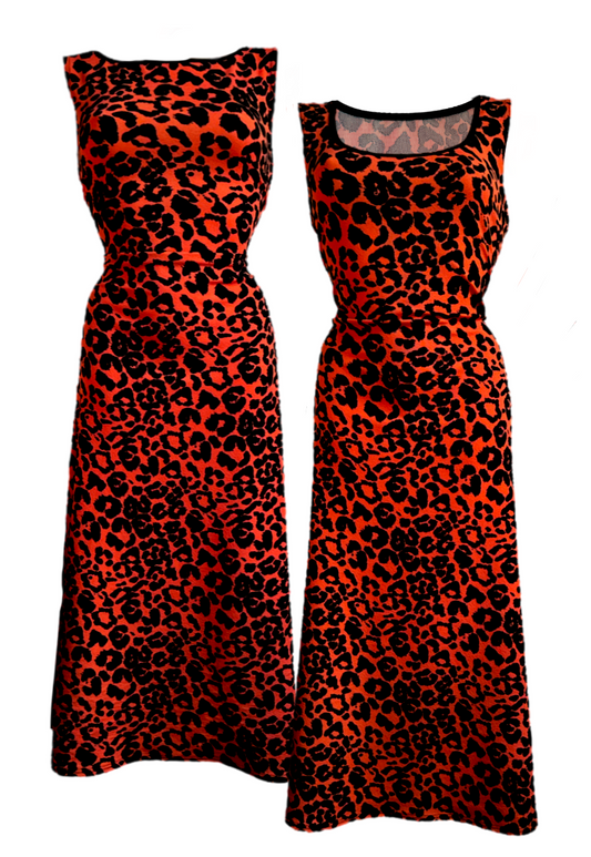 MULTIWAY RED LEOPARD CINCH MAXI DRESS - 2XS HISSY FIT LTD