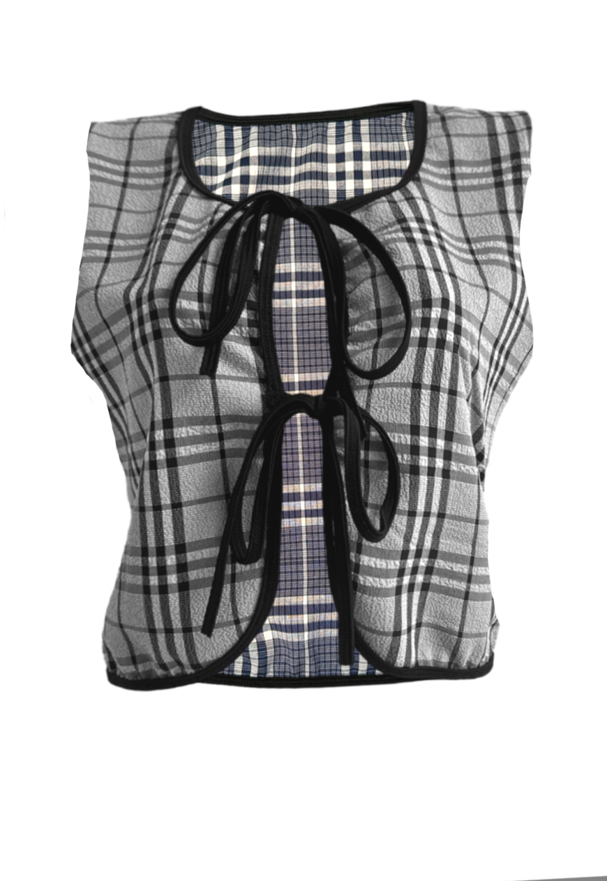 CHECK REVERSIBLE GILET - XS HISSY FIT LTD