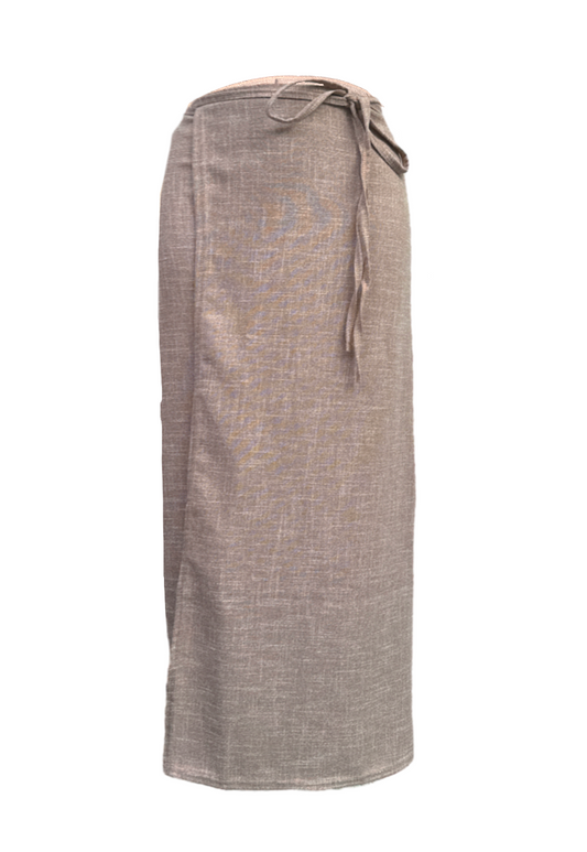 STONE WOVEN MAXI WRAP SKIRT - 2XS HISSY FIT LTD
