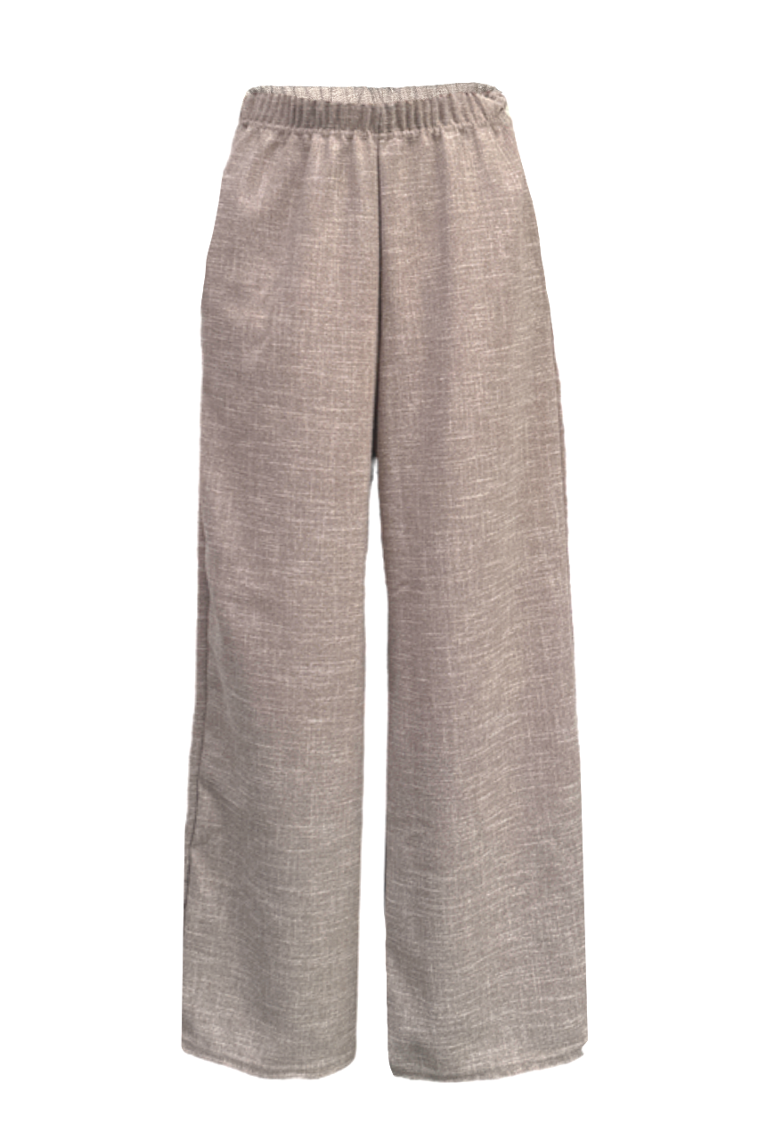 STONE WOVEN STRAIGHT LEG TROUSER - 2XS HISSY FIT LTD