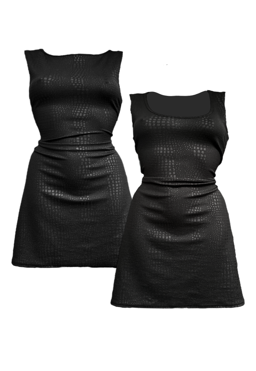 black croc multiway mini cinch dress HISSY FIT LTD black croc multiway mini cinch dress HISSY FIT LTD
