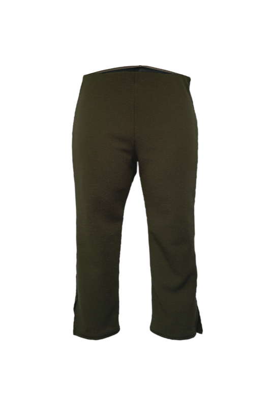 OLIVE CREPE CAPRI PANTS - XS HISSY FIT LTD