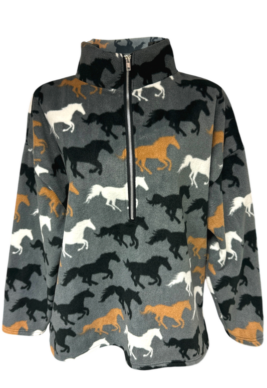 HORSE PRINT FLEECE - XS/S HISSY FIT LTD