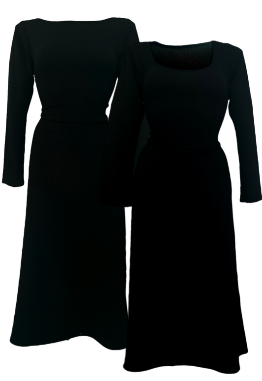 MULTIWAY ECLIPSE FULL SLEEVE CINCH MAXI DRESS - 2XS HISSY FIT LTD