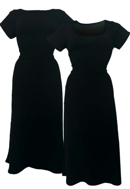 MULTIWAY ECLIPSE CAP SLEEVE CINCH MAXI DRESS - 2XS HISSY FIT LTD