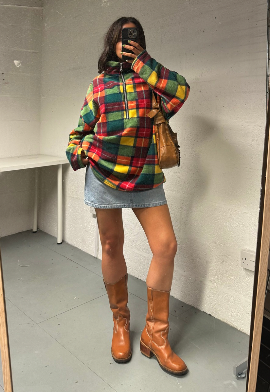 PLAID PRINT FLEECE - XS/S HISSY FIT LTD