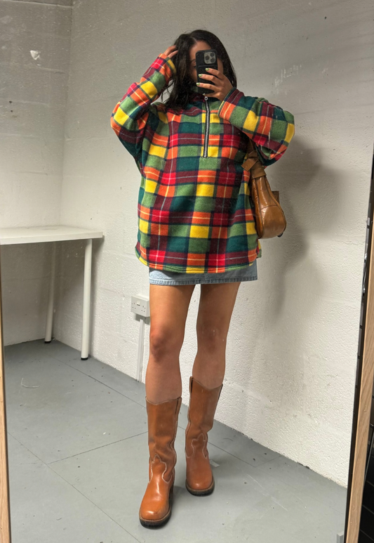 PLAID PRINT FLEECE - XS/S HISSY FIT LTD