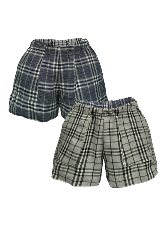 CHECK REVERSIBLE SHORTS - XS HISSY FIT LTD