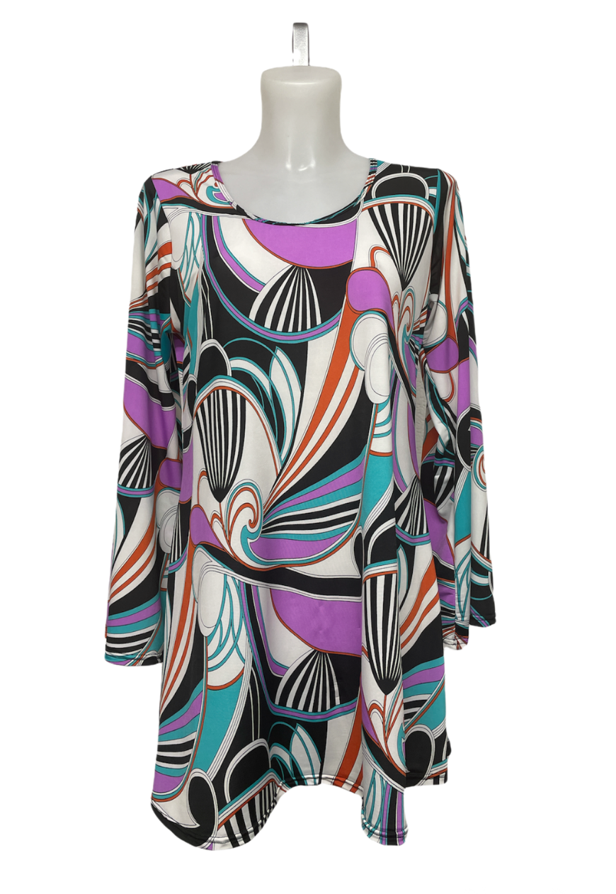 PURPLE RETRO SWING MINI DRESS - XS HISSY FIT LTD