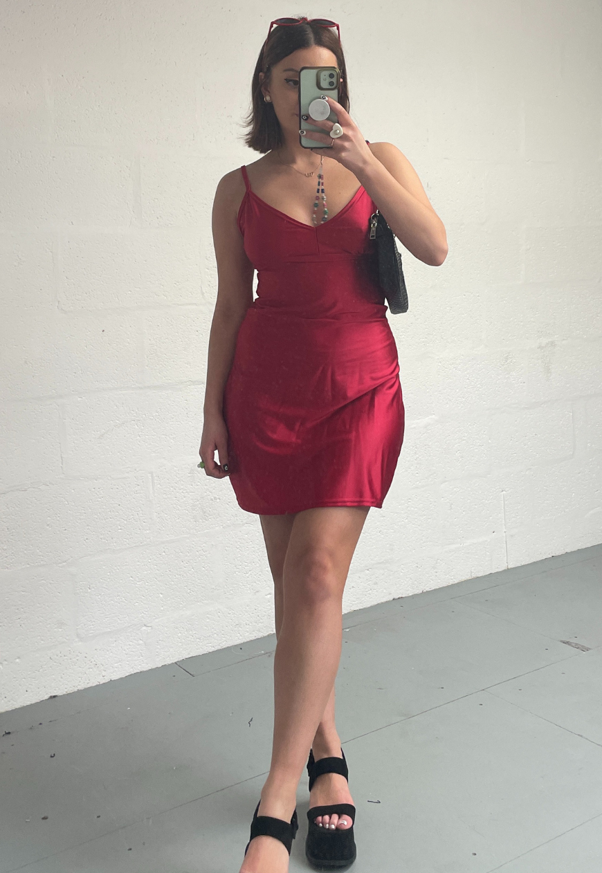 WINE GLOW SLIP DRESS - HISSY FIT LTD