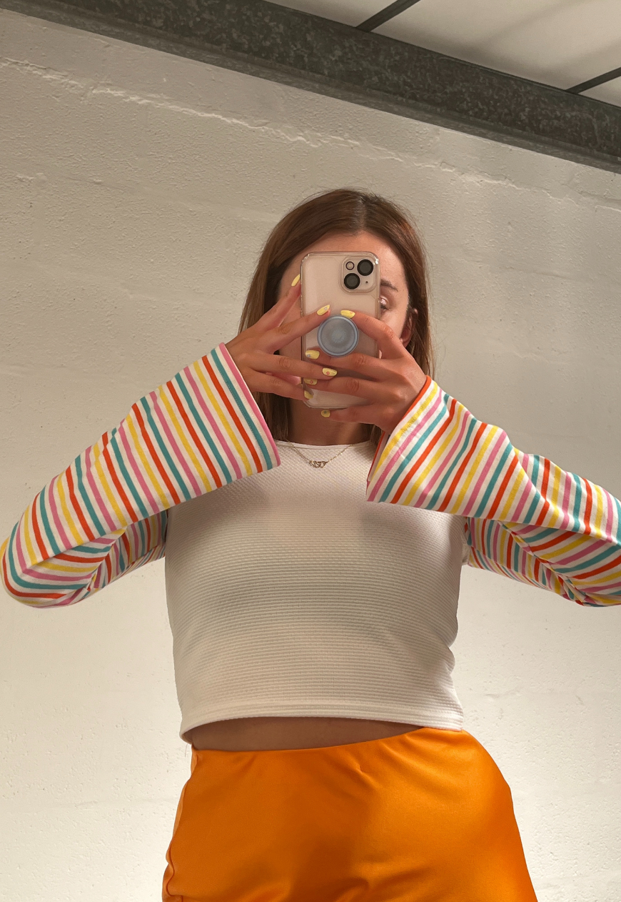 RAINBOW FLARE CROPPED TOP - 2XS HISSY FIT LTD