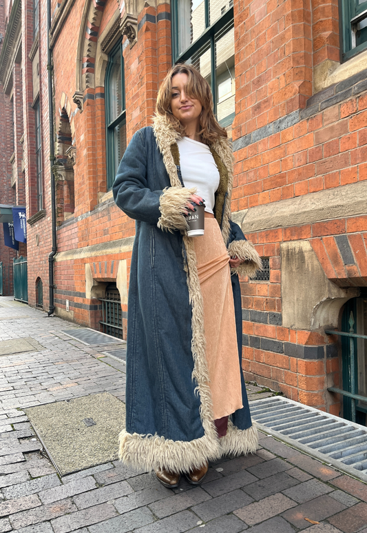 MAPLE/HAZELNUT REVERSIBLE MAXI SKIRT - 2XS HISSY FIT LTD