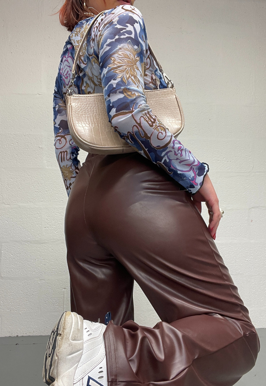 CHOCOLATE PU COMFORT CARGOS - 2XS HISSY FIT LTD