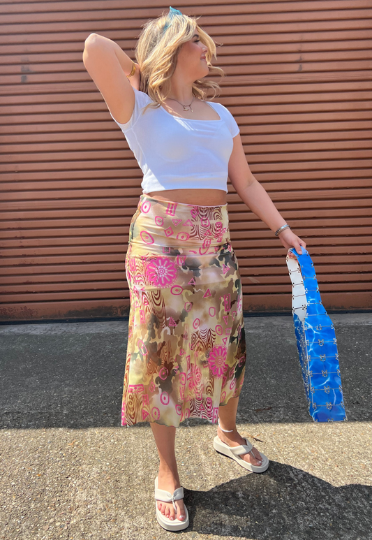 PINK SWIRL HALF LINED MESH SKIRT - 2XS HISSY FIT LTD