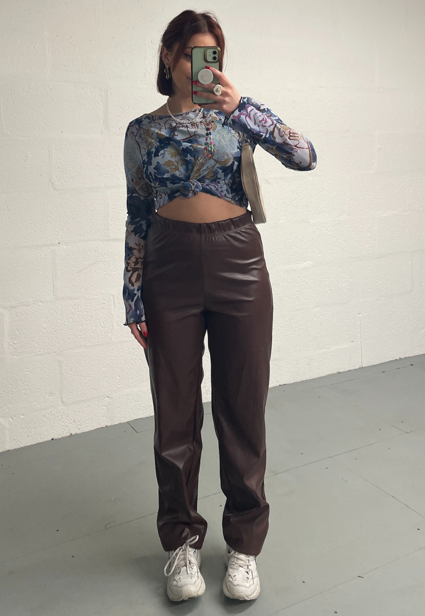 CHOCOLATE PU COMFORT CARGOS - 2XS HISSY FIT LTD