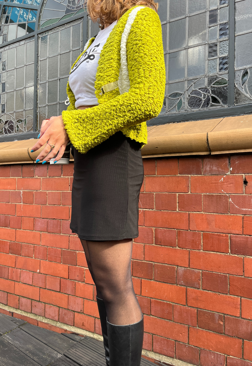 BLACK STRIPE MINI SKIRT - S HISSY FIT LTD
