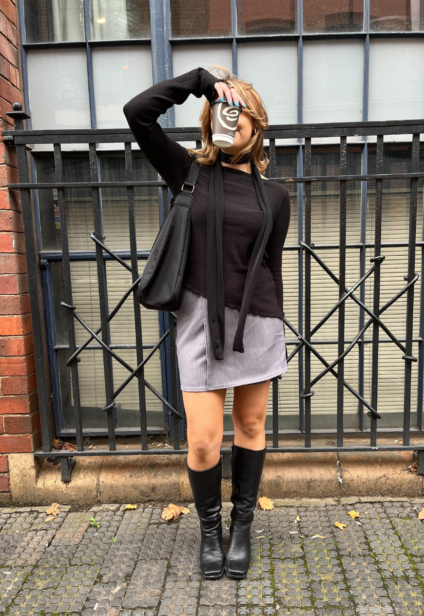 BLACK SLINKY SKINNY SCARF - Default Title HISSY FIT LTD