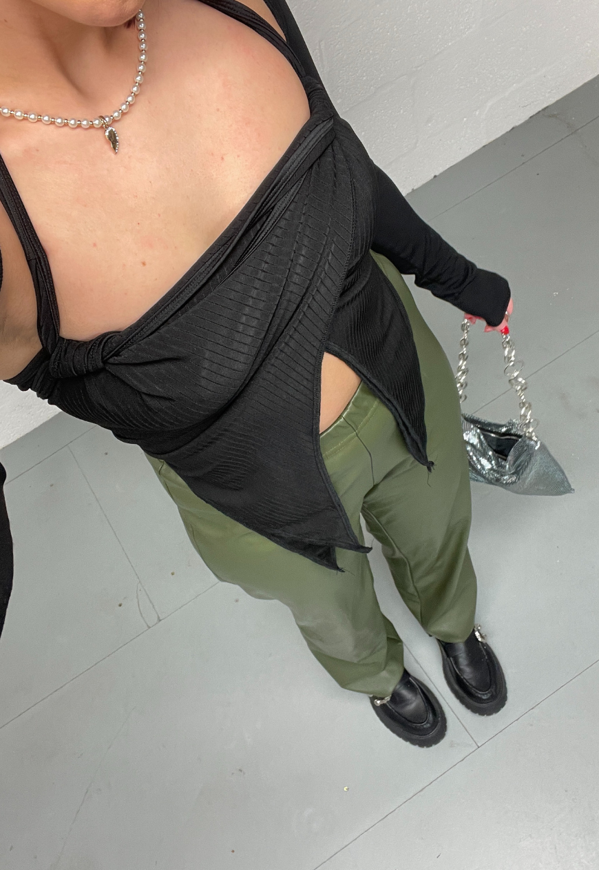 OLIVE PU COMFORT CARGOS - 2XS HISSY FIT LTD