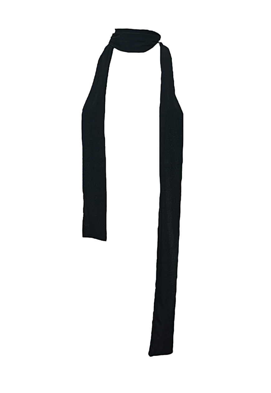 BLACK SLINKY SKINNY SCARF - Default Title HISSY FIT LTD