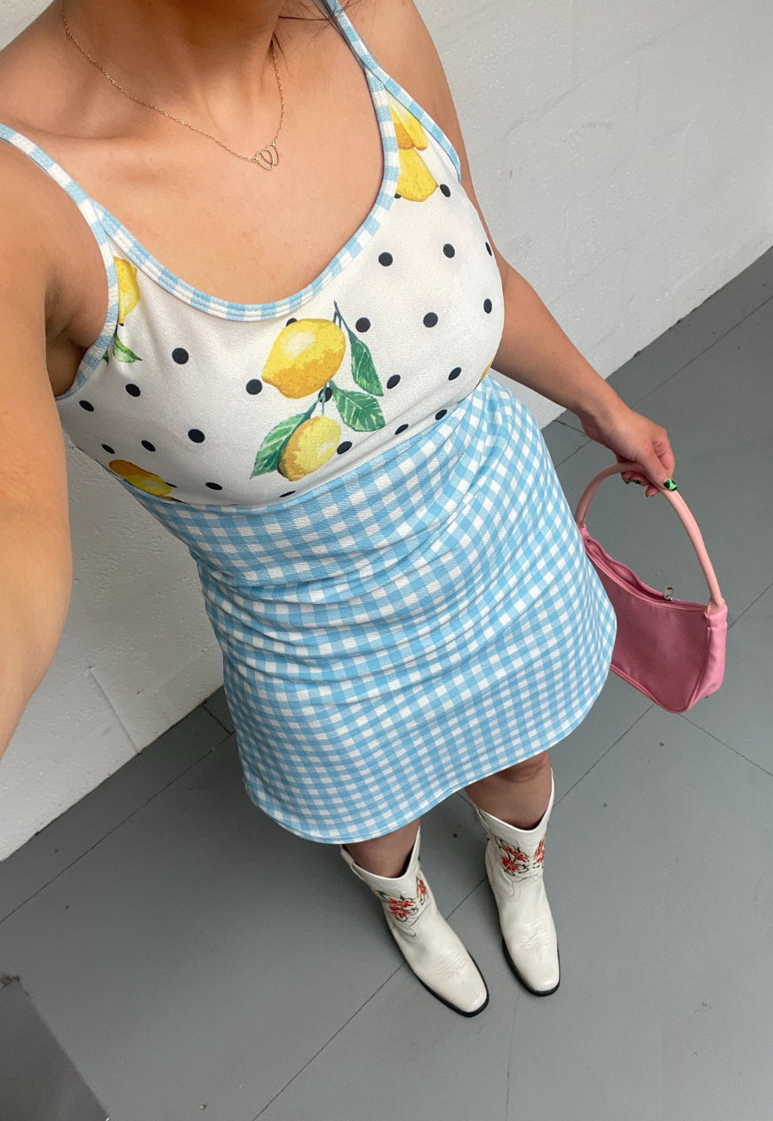BLUE LEMON PICNIC DRESS - XXS HISSY FIT LTD