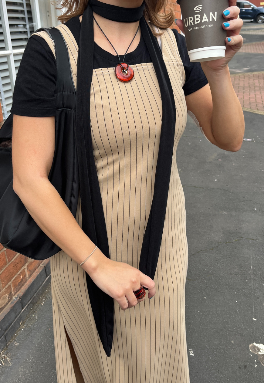 BLACK SLINKY SKINNY SCARF - Default Title HISSY FIT LTD