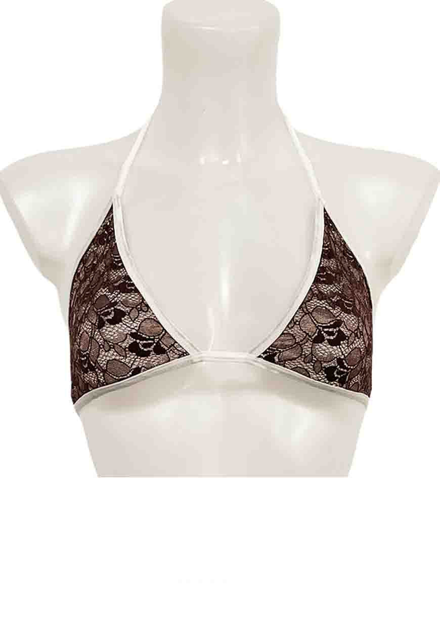 BROWN LACE BRA - XS HISSY FIT LTD
