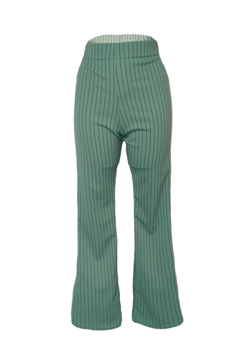 Green 2024 pinstripe pants