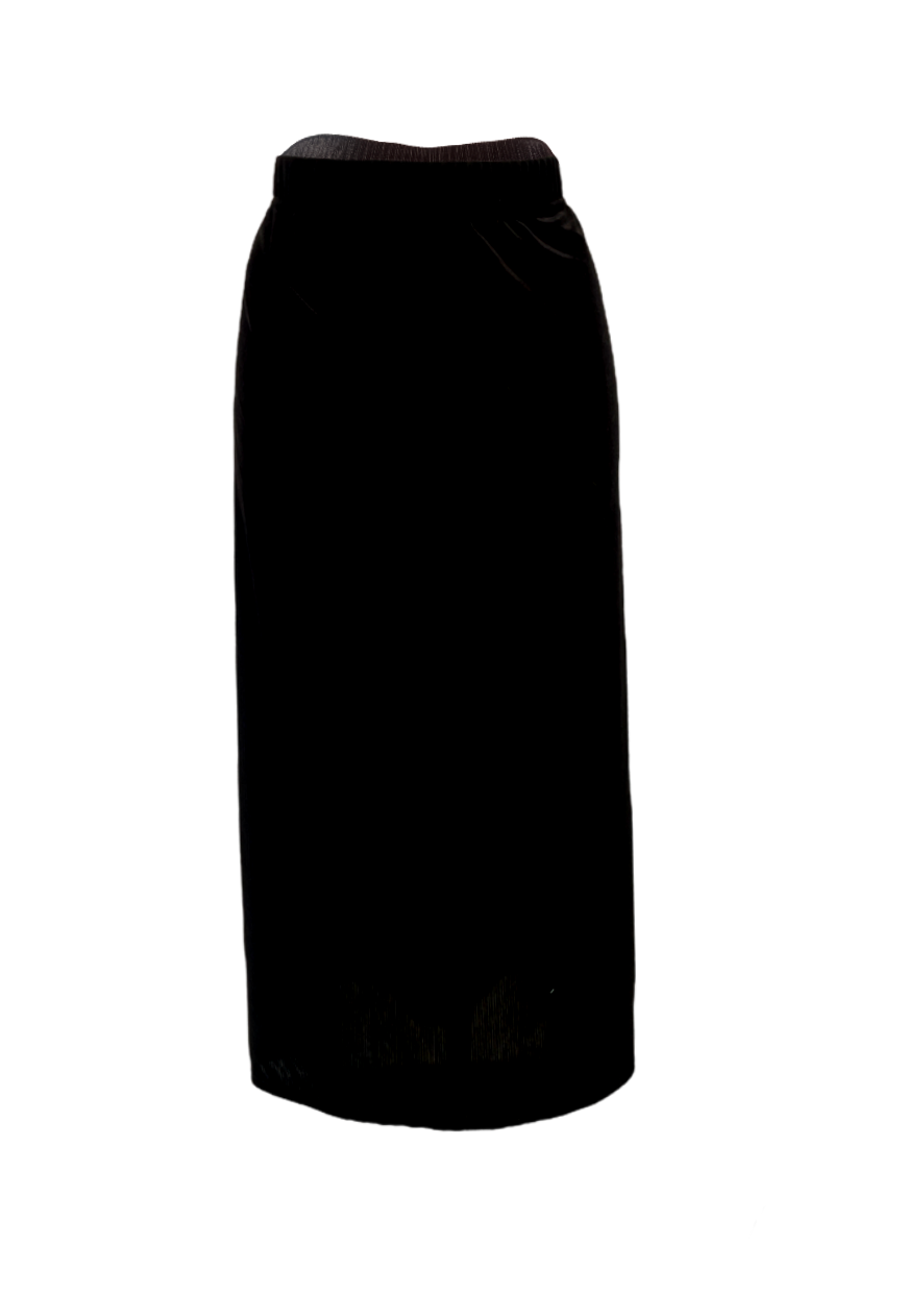 Long black pencil cut skirt hot sale
