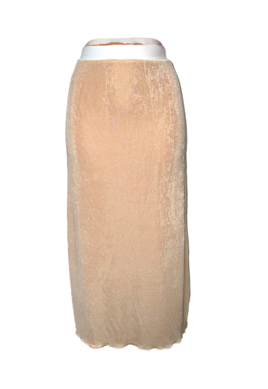 CREAM/ MAPLE REVERSIBLE SKIRT - 2XS HISSY FIT LTD