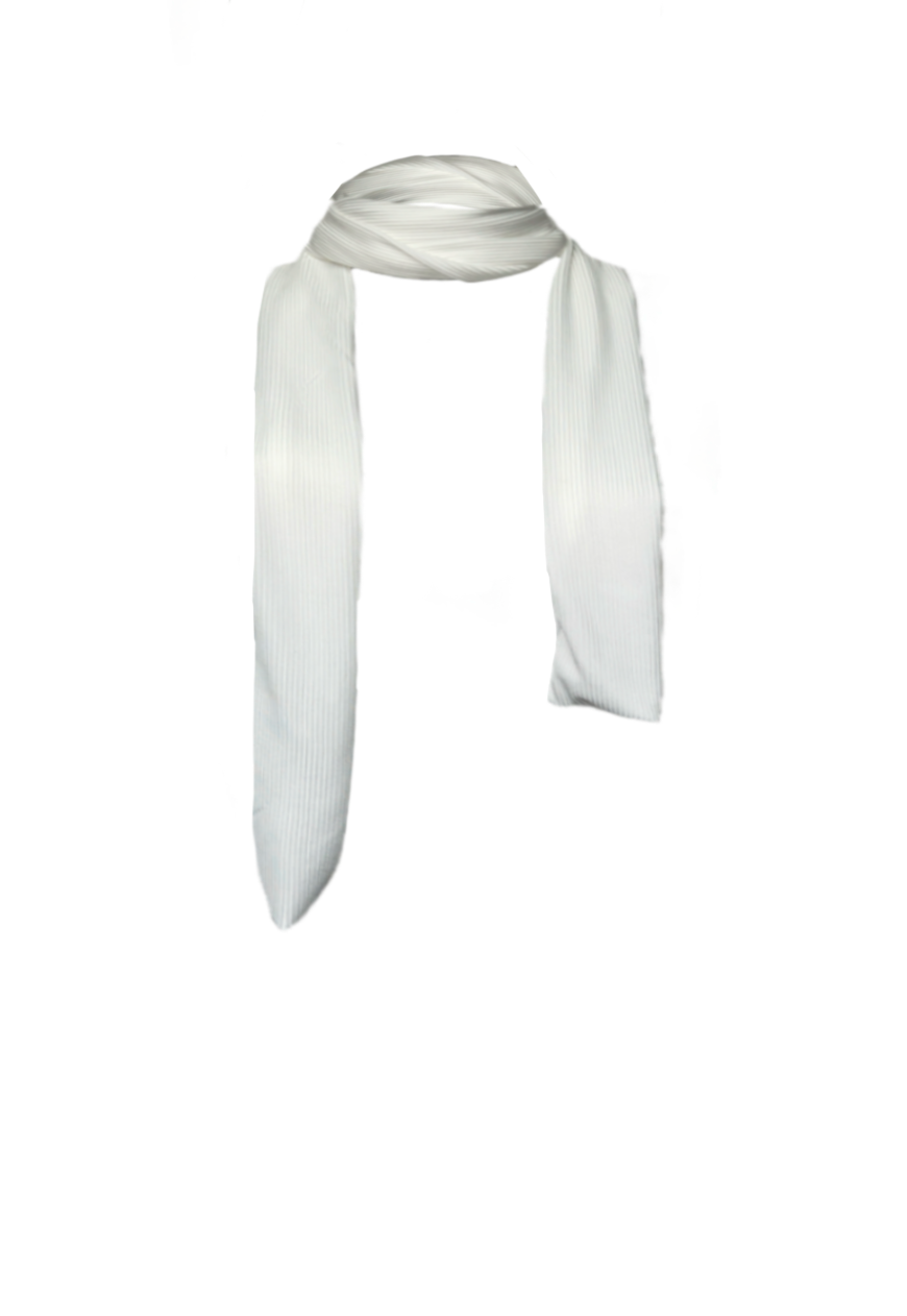 WHITE RIBBED SKINNY SCARF HISSY FIT LTD