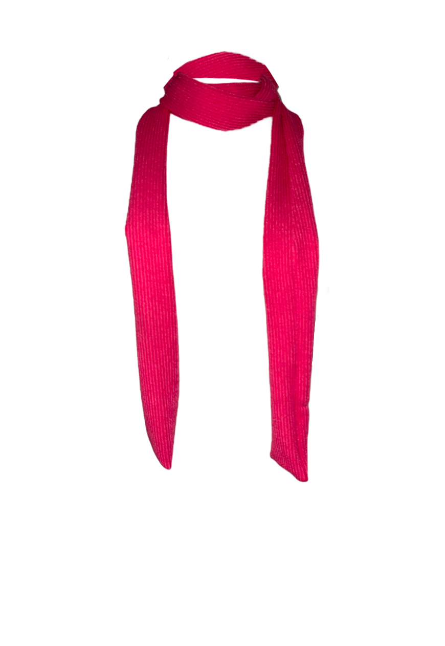 HOT PINK TEXTURED SKINNY SCARF - HISSY FIT LTD