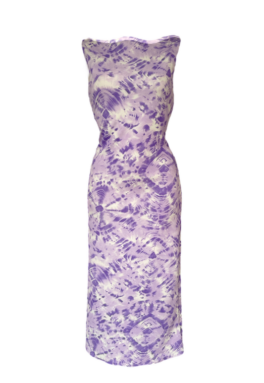 PURPLE OCEANID SLASH SPLIT MAXI DRESS - 2XS HISSY FIT LTD