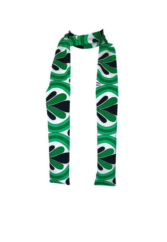 GREEN SWIRL SKINNY SCARF - Default Title HISSY FIT LTD