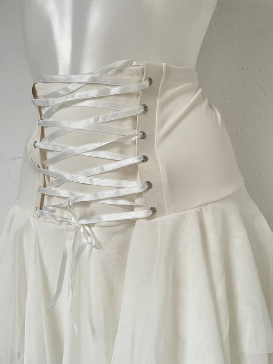 WHITE ANGEL CORSET SKIRT - 8 HISSY FIT LTD